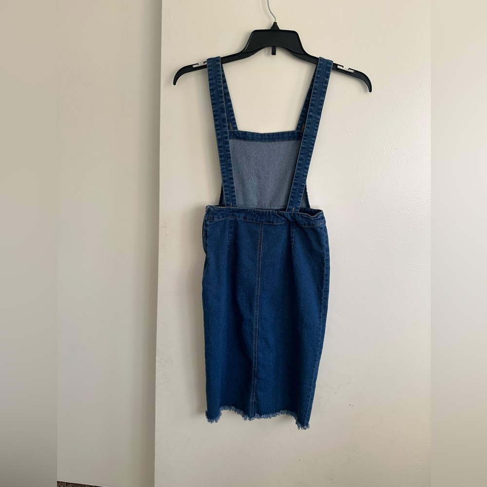 Chic Blue Denim Backless Dress overall - Picture 7 of 13